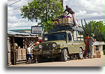 Chinese jeep::Isalo, Madagascar::