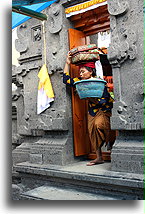 Balinese Woman Carrying Basket::Bali, Indonesia::