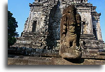 Satue at Kalasan::Kalasan Buddhist Temple, Java Indonesia::