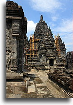 Główna świątynia Sewu::Buddyjska świątynia Sewu, Jawa Indonezja::