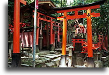 Small shrine::Fushimi Inari Taisha Shrine in Kyoto, Japan::
