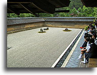 Rock Garden in Ryoan-ji #1::Ryoan-ji Temple, Kyoto, Japan::