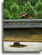 Rock Garden in Ryoan-ji #3::Ryoan-ji Temple, Kyoto, Japan::