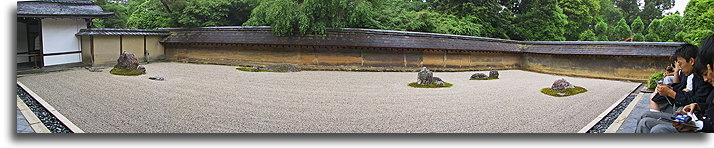 Fifteen Rocks::Ryoan-ji Temple, Kyoto, Japan::