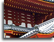 Detale dachu::Świątynia Kofuku-ji, Nara, Japonia::