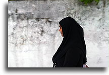 Muslim Woman in the Maldives::Mahibadhoo, Maldives::