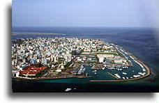 Aerial View of Male::Male, capital city of Maldives::