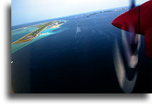 Approaching Male Airport::Maldives Islands, Maldives::