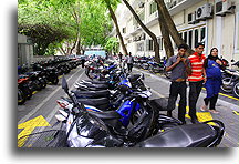 Moped Parking Only::Male, capital city of Maldives::