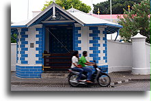 Two on Scooter::Male, capital city of Maldives::