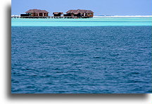 Over Water Bungalows and Lagoon::Rangali Island, Maldives::