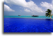 Blue Swimming Pool::Rangalifinolhu Island, Maldives::