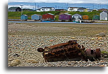 An Old Engine::I have seen car parts on the beach in several places in Newfoundland::