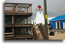 Latarnia morska Mabou::Cape Breton, Nowa Szkocja, Kanada::