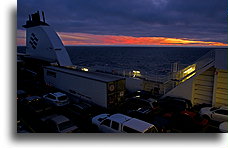 Zachód słońca nad cieśniną Cabota::Cieśnina Cabota, Kanada::