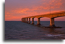 Confederation Bridge at Sunset::Prince Edward Island, Canada::
