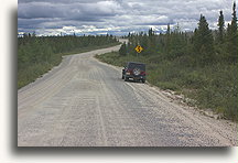 Gravel road in Quebec::Quebec, Canada::