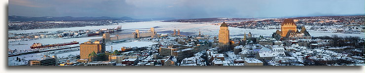 Quebec City nad rzeką Św. Wawrzyńca::Quebec City, Québec, Kanada::