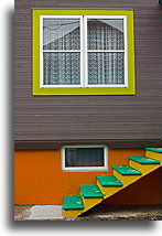 Green Yellow Stairs::Saint-Pierre and Miquelon::