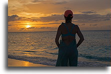 Zachód słońca w Shoal Bay::Anguilla, Karaiby::