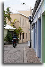 Scooter on Water Street::St. George, Bermuda::