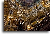 Sala głównych schodów::Opera Garnier, Paryż, Francja::