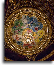 Ceiling painted by Marc Chagall::Opera Garnier, Paris, France::