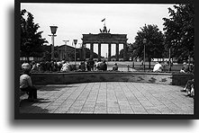 Brandenburger Gate from the east::East Berlin, GDR::