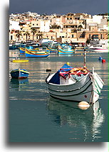 Maltańskie łodzie::Marsaxlokk, Malta::