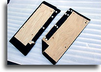 Sidewalls with drawer slides::I built slides out of aluminum c-channels and shower door rollers::