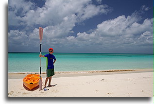 Kayaker::Cat Island, Bahamas::