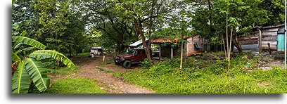 Parked between the sheds::Cerro Pelon, El Salvador::