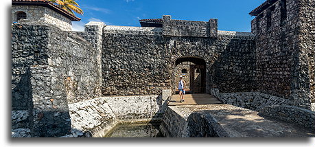 Drawbridge Over the Moat::Castillo de San Felipe de Lara, Guatemala::