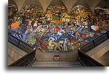 Malowidła przy schodach::Miasto Meksyk, Meksyk::