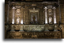 Katedra nocą::Puebla, Puebla, Meksyk::
