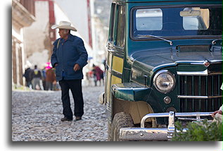 Dark Green Willys::Real de Catorce, San Luis Potosi, Mexico::
