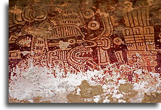 Zapotec Fresco #1::San Pablo Villa de Mitla, Oaxaca, Mexico::