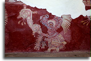 Kapłan rozrzucający nasiona::Pałac Tepantitla, Teotihuacan, Meksyk::
