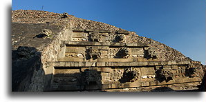 Feathered Serpent Pyramid::Ciudadela, Teotihuacan, Mexico::