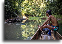 Canoe in the Panamanian Forest::Chagres National Park, Panama::