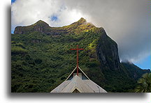 Kościół w Vaitape::Bora Bora, Polinezja Francuska::
