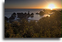 Zachód słońca na Bora::Bora Bora, Polinezja Francuska::