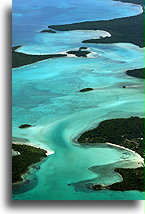 Wyspa Choinek z lotu ptaka::Wyspa Choinek, Nowa Kaledonia, Oceania::