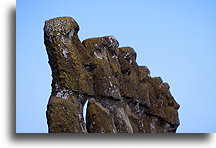 Moai at Akivi::Easter Island::