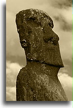 Twarz moai z Akivi #3::Wyspa Wielkanocna::