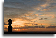 Ahu Ko Te Riku at Sunset::Easter Island::