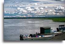 Rzeka Yukon w Circle::Alaska, Stany Zjednoczone::