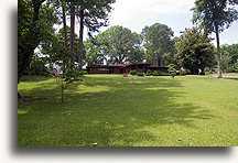 Backyard at Rosenbaum House::Rosenbaum House, Alabama, United States::