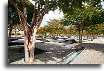 Memorial Benches::Pentagon Memorial, Washington D.C., United States<br /> October 2018::