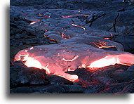 Hot Lava::Kilauea Volcano on Big Island, Hawaii::